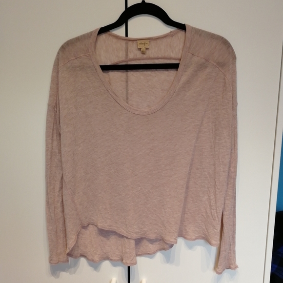 WILFRED FREE burnout long sleeve wool blend shirt burnout XXS Aritzia - Picture 2 of 7